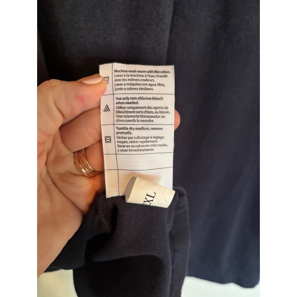 Carhartt‎ K128 Henley Long Sleeve Shirt Navy Pocket Cotton 2XL - Picture 5 of 5